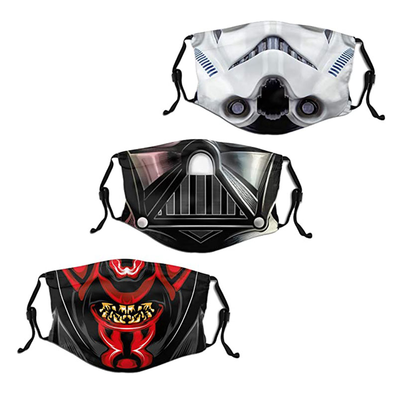 Star Wars Face Masks Washable with Adjustable EarLoops (3 Pcs)