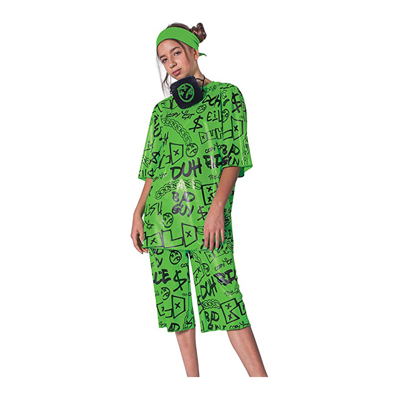 Billie Eilish Costume Kid's Classic Green