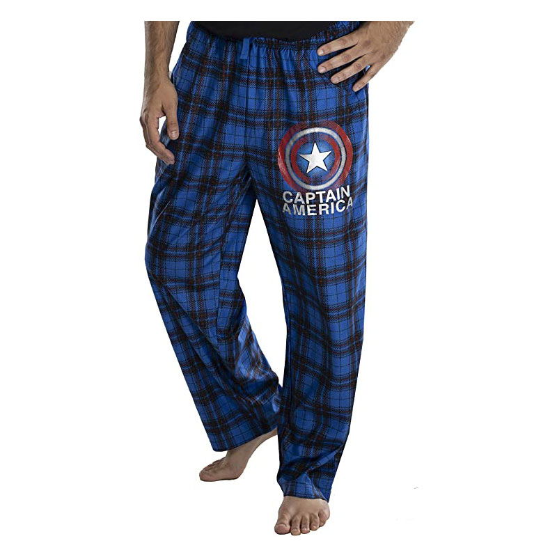 Marvel Mens Captain America Shield Logo Pajama Pants